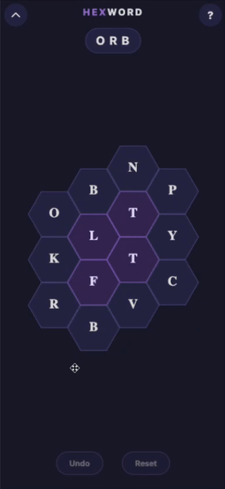 HexWord gameplay